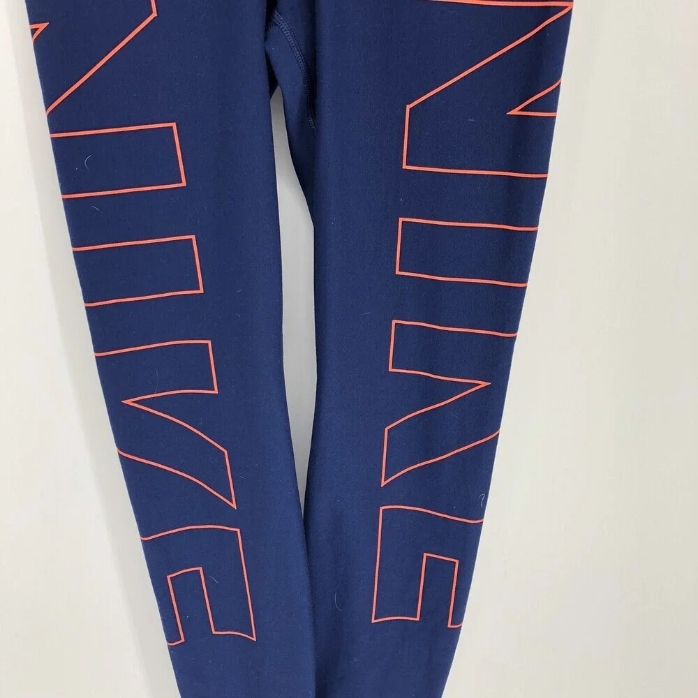 Nike Women's Legend Compression Logo Print Dri-Fit Navy Blue Leggings Size XS